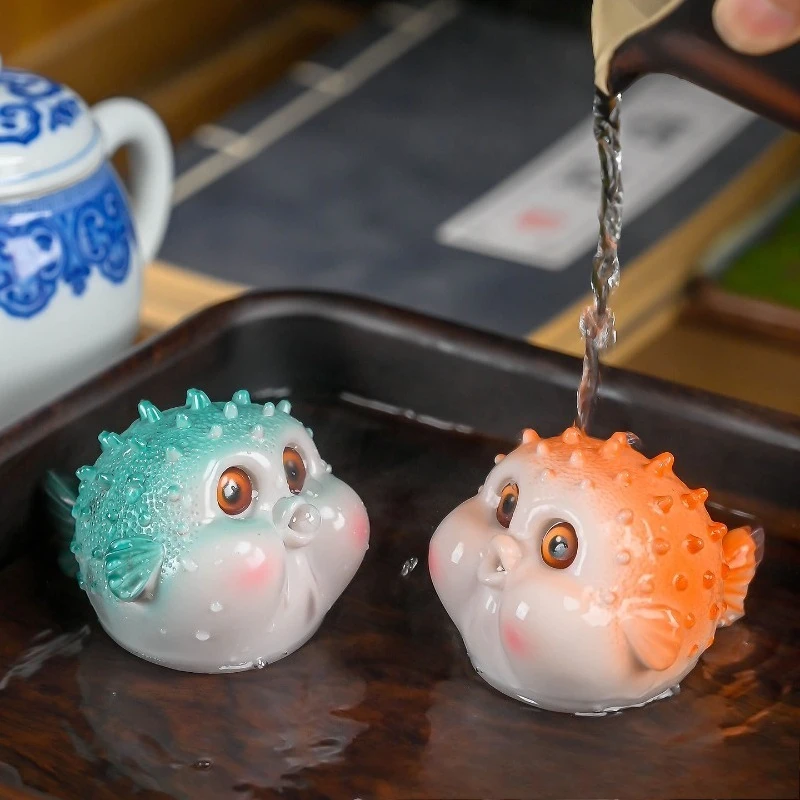 Creative Color Changing Bubble Fish Desktop Internet Red Tea Pet