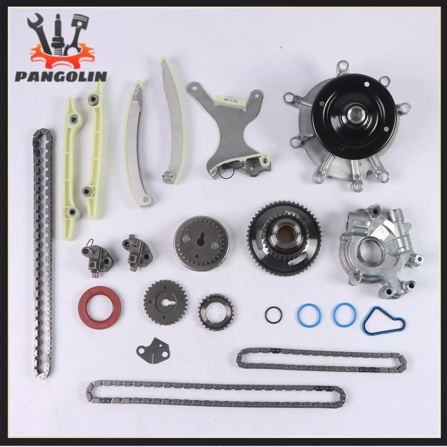 

1 комплект цепи ГРМ с водяным насосом, масляным насосом 5013867AA 5013868AB 53020679 530211694A для Jeep Dodge Chrysler 4.7 99-10