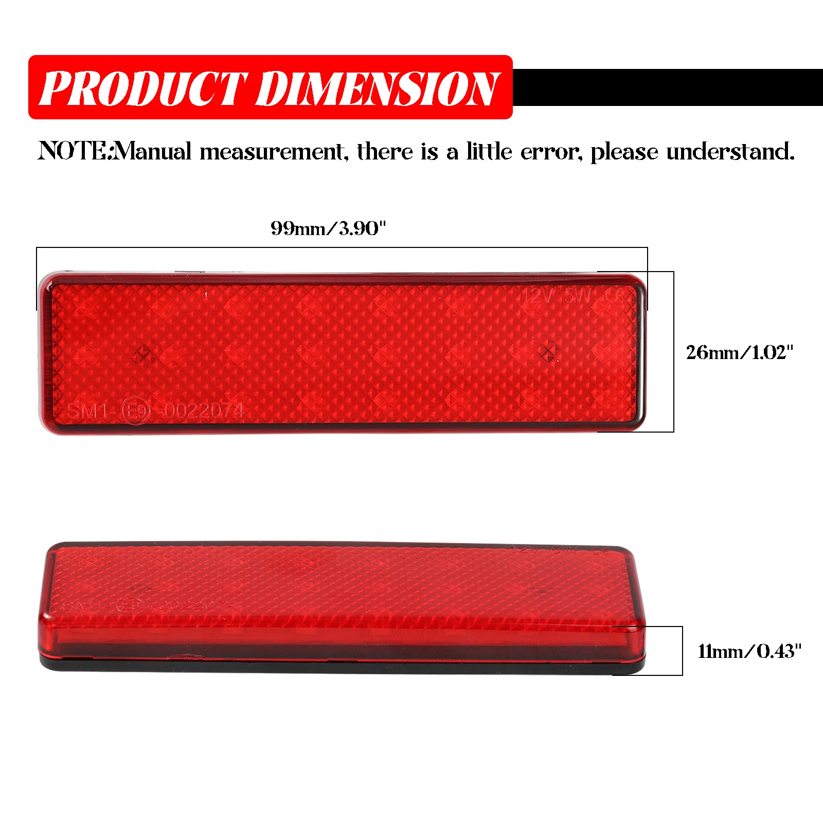 2pcs Red Lens Rear Bumper Reflector Light L&R For Vauxhall Opel Vivaro Movano A Primastar 2001-up LED Tail Light Break Light 12V