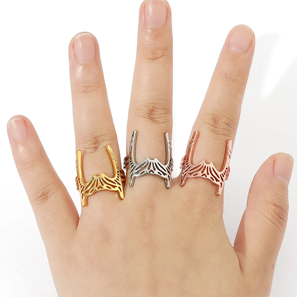 Marvel The Avengers Scarlet Witch Charms Rings Superhero Cosplay Collection Metal Rings for Women Jewelry Accessories Toy Gift