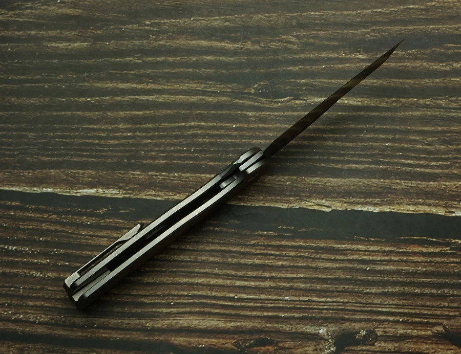 2025 جديد براون اللحاء XL سكين للفرد الحقيقي M390 الصلب سبائك التيتانيوم مقبض في الهواء الطلق التخييم بقاء جيب EDC أداة #5