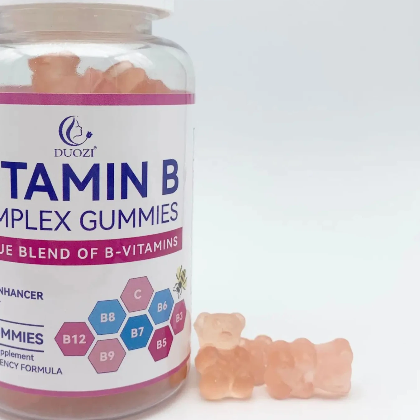 

Compound vitamin B gummies promote energy metabolism, maintain nervous system health, and support immune function