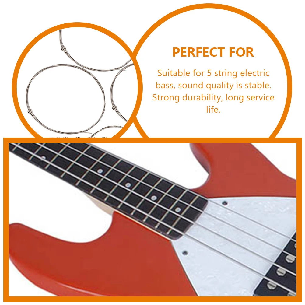 

Electric Bass Strings Steel Core Copper Alloy Coated Smooth Anti Rust Universal Bass String Set Instrument Parts