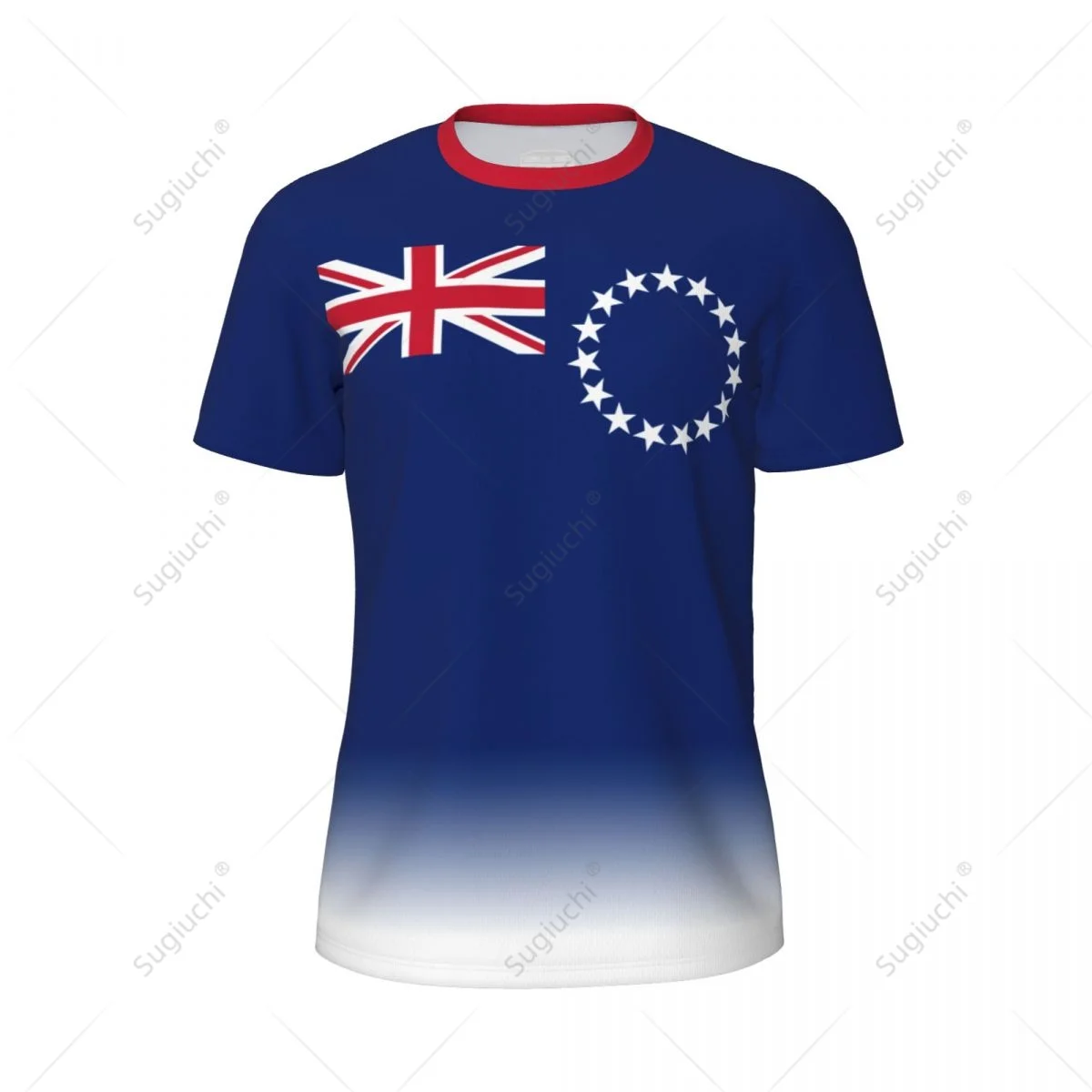 Sports Mesh T-shirt Cook Islands Flag For Running Bike Soccer Tennis Football Fitness Tees 3D Printed Custom