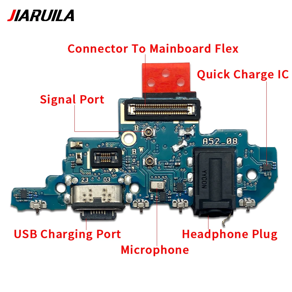 USB Fast Charging Charger Main Motherboard Flex Cable For Samsung A33 A53 A72 A52 4G A73 5G Dock Connector Board Flex With Micro