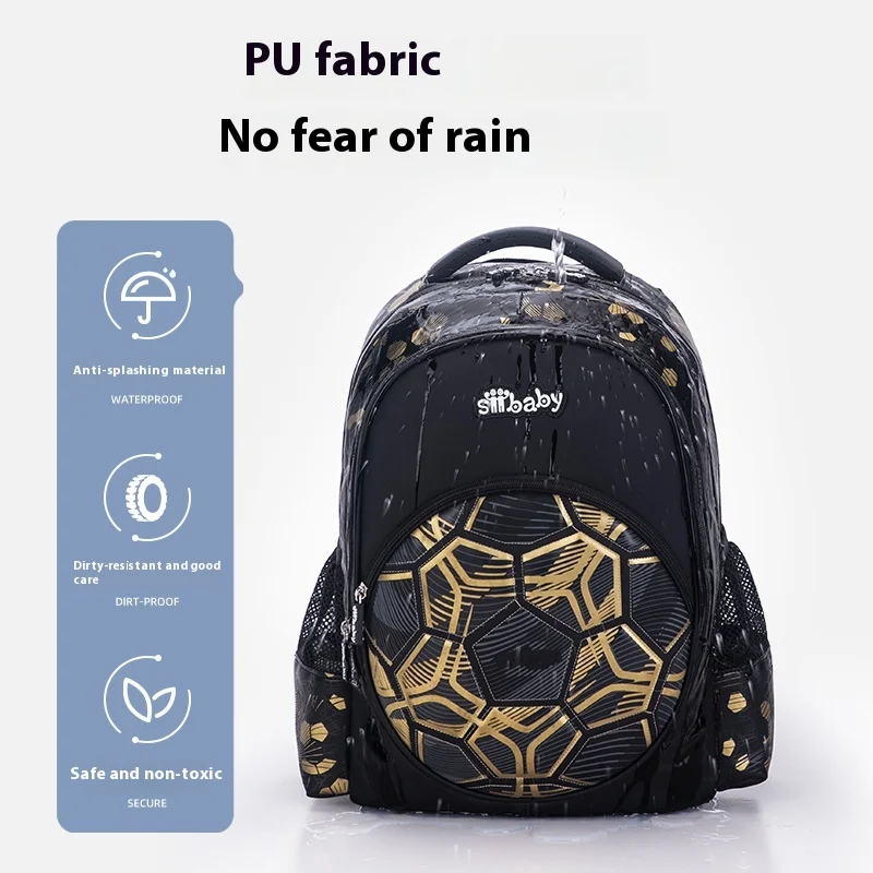 Football School Bags for Boys Shoulder Backpack Bagutte Children Spinal Protection Light Big Capacity Waterproof Backpack Kids