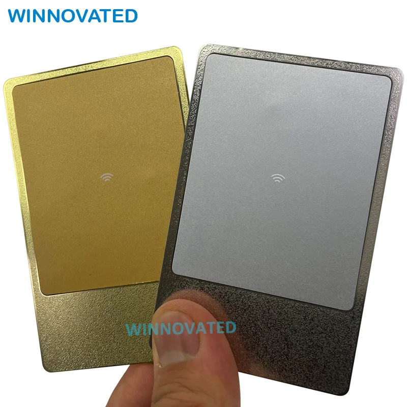 

10 0.pieces.Custom.Custom Contactless Digital Stainless Steel Blank RFID Metal NFC Business Card