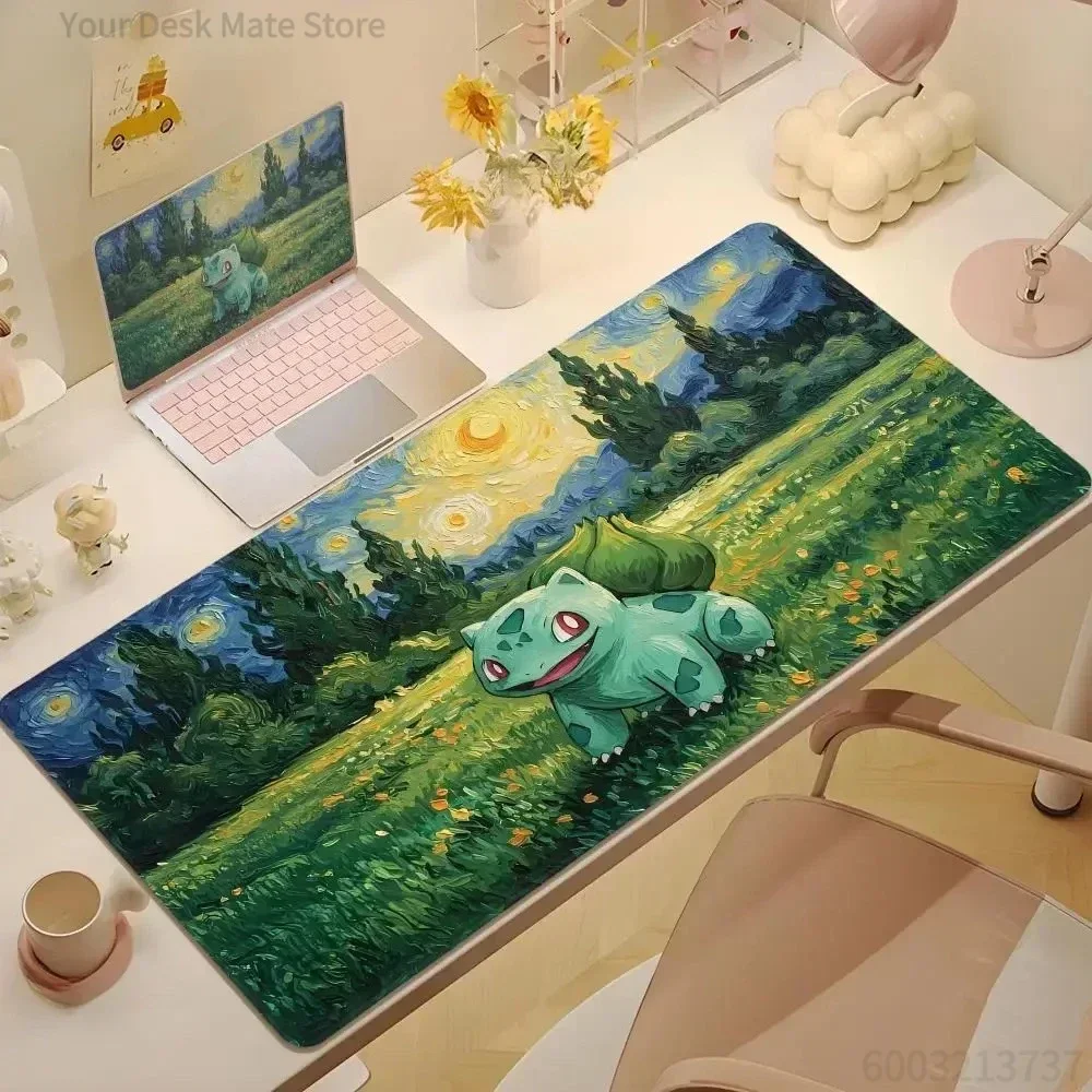 Eevee Starry Night Van Gogh Desk Mat Waterproof Non-slip Playmat