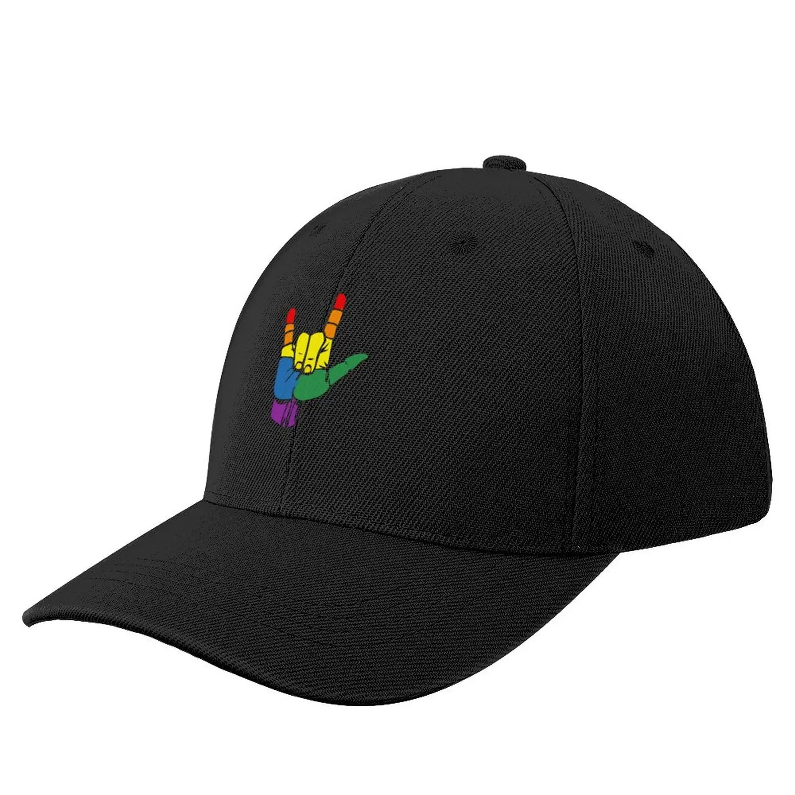 

Love Sign, I Love LGBT, Pride Flag, ASL Gift Baseball Cap cute Trucker Hat Rugby Mountaineering Men's Cap Women's