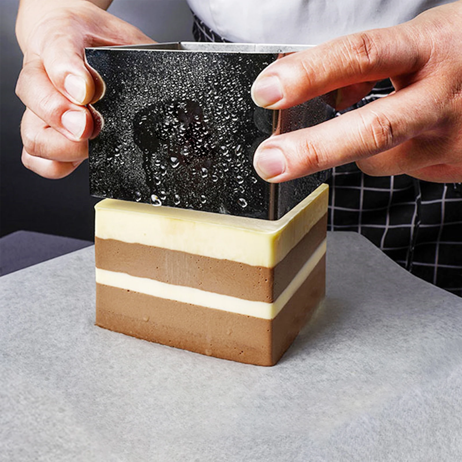 

Stainless Steel Cake Ring Shape Mold Form Square Baking Molds Mousse Rings Dessert Oval