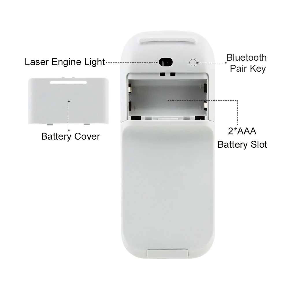 Ratón inalámbrico plegable con Bluetooth, Mouse táctil de arco ultrafino, óptico delgado y silencioso para Microsoft, PC, portátil y tableta