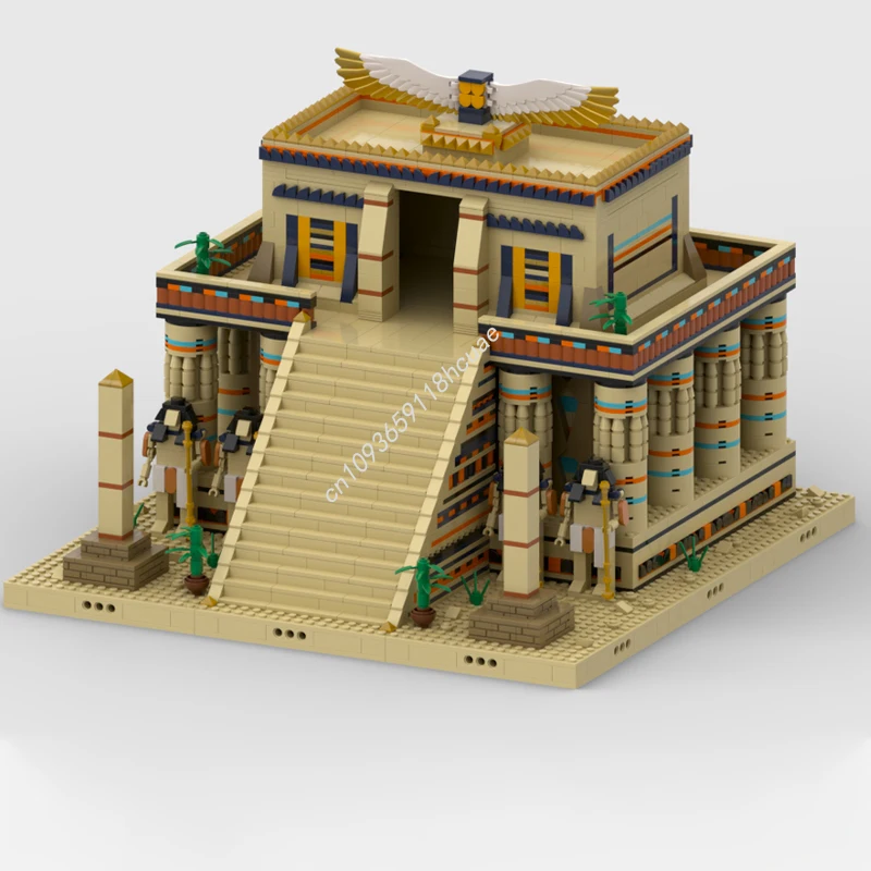 

3841 шт. MOC храм Древнего Египта, модульные здания, строительные блоки, рождественская вечеринка, сувенирная сумка для подарков, модель «сделай сам», кирпич, подарок