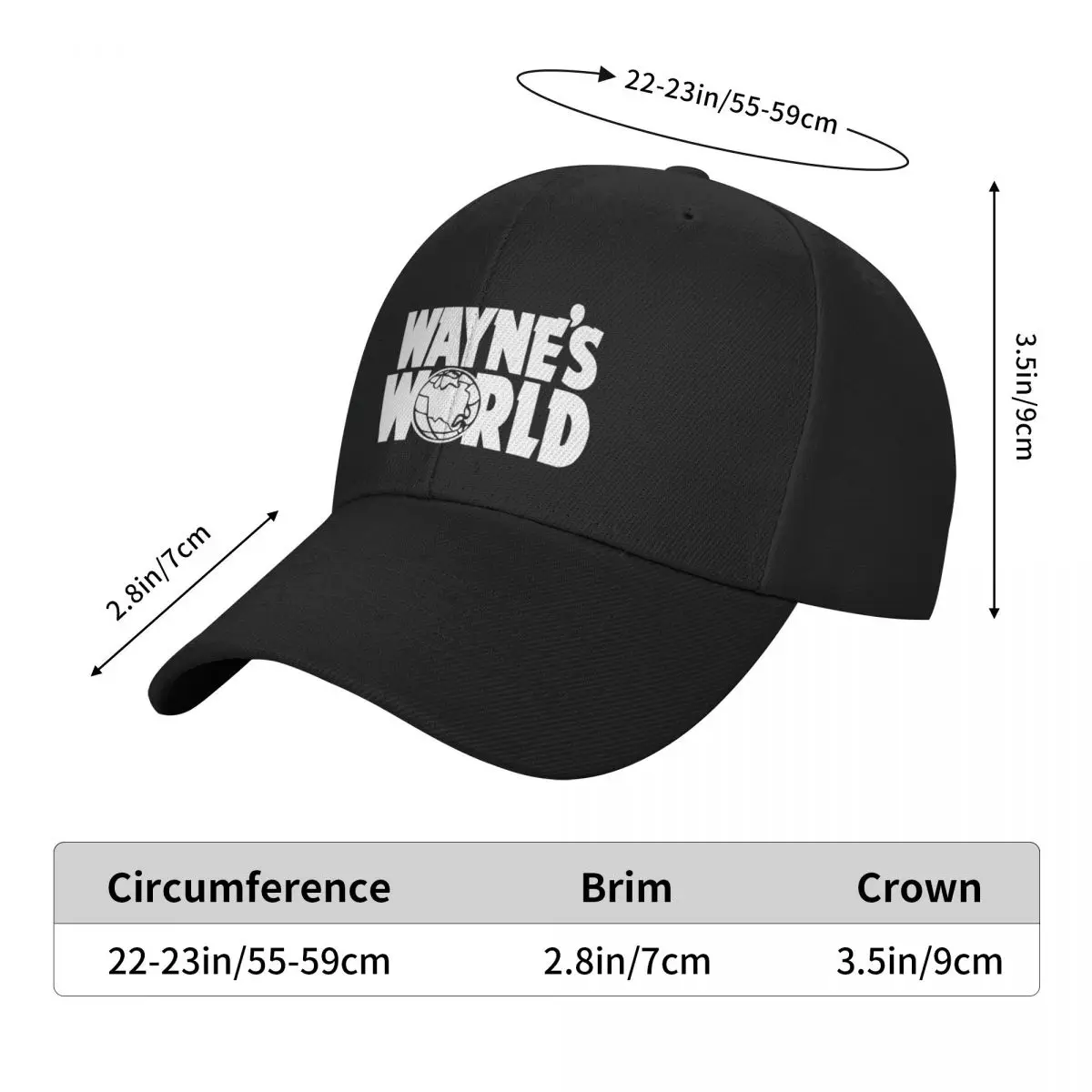 Wayne's World Baseball Cap fashionable Snapback Cap western Hat Icon Men's Baseball Women's