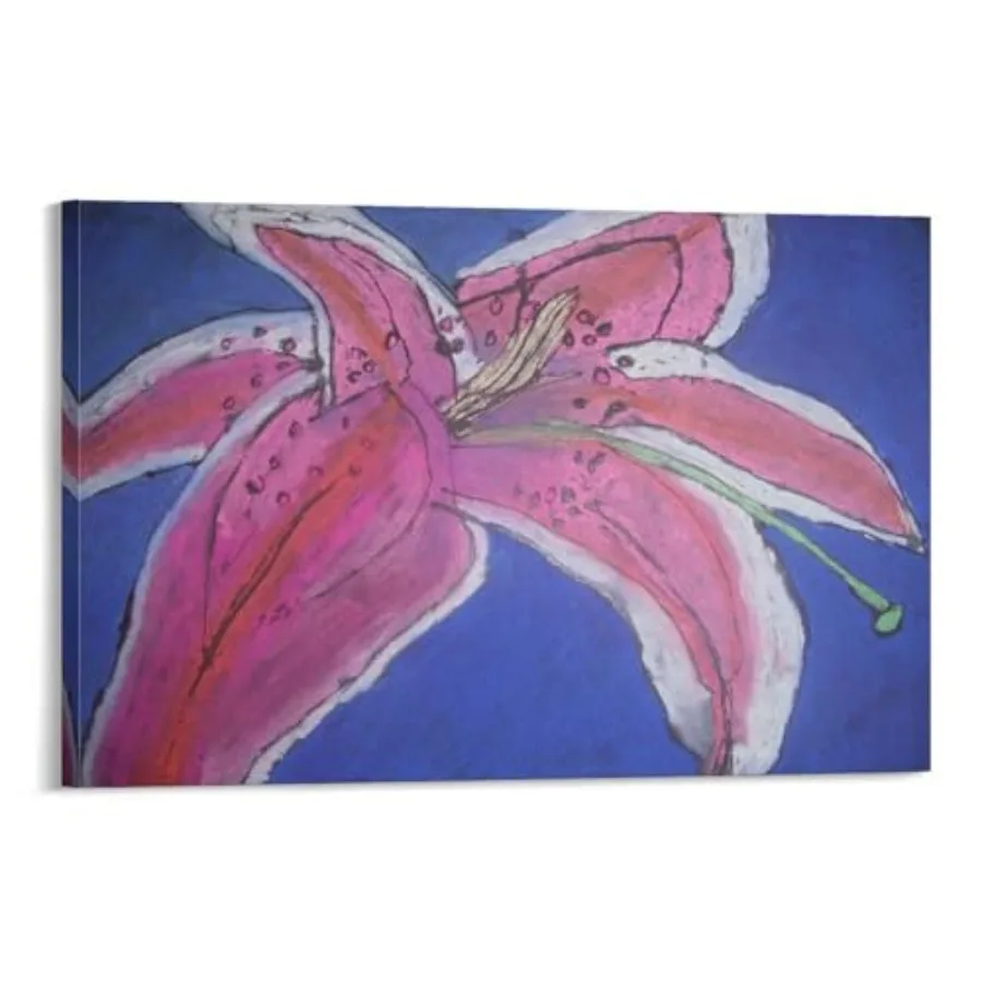 

Georgia O'Keeffe Pastel Flowers, Famous Oil Print Canvas Art Poster And Wall Art Picture Print Modern Family Bedroom Decor Post