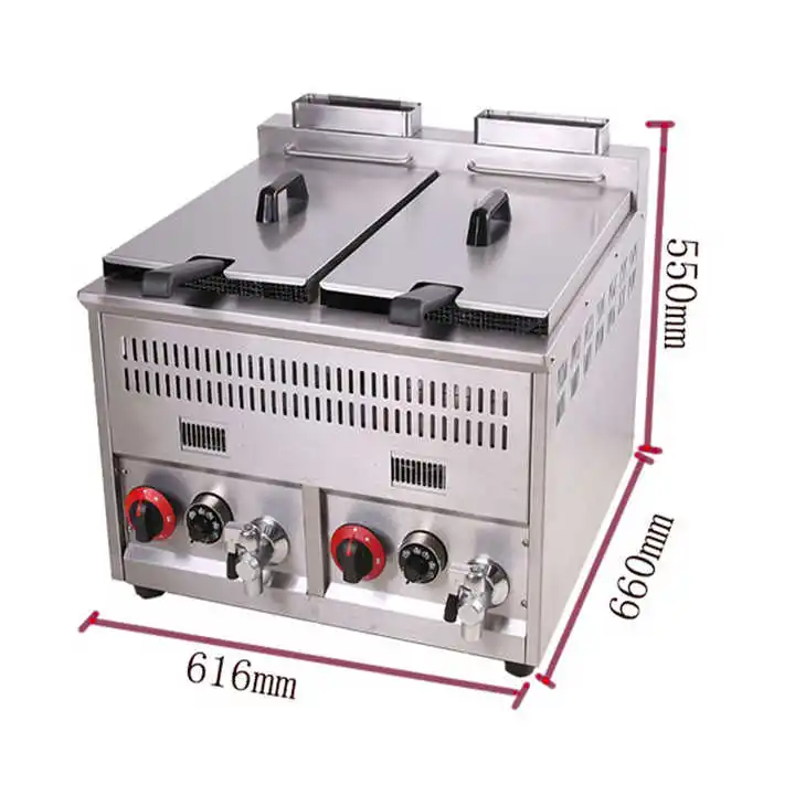 Industrial Potato Fish Donut Deep Fryer Chicken Chips Machine Oil French Fries High Quality Commercial Deep Fryer