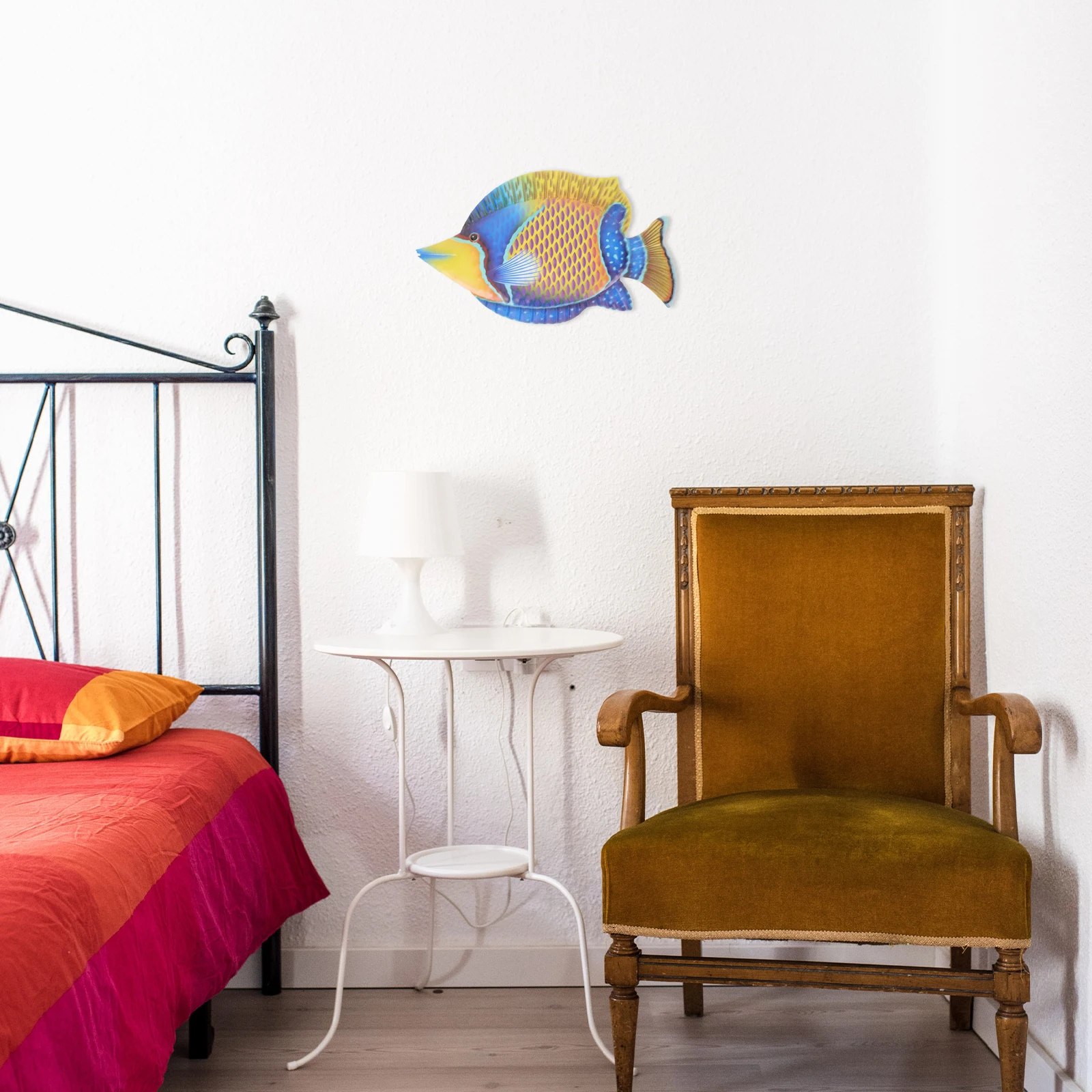 

Metal Home Style Metal Shaped Decor Shaped Decor Fish Hanging Pendant Iron Fish Sculpture Wall Art Wall Hanging