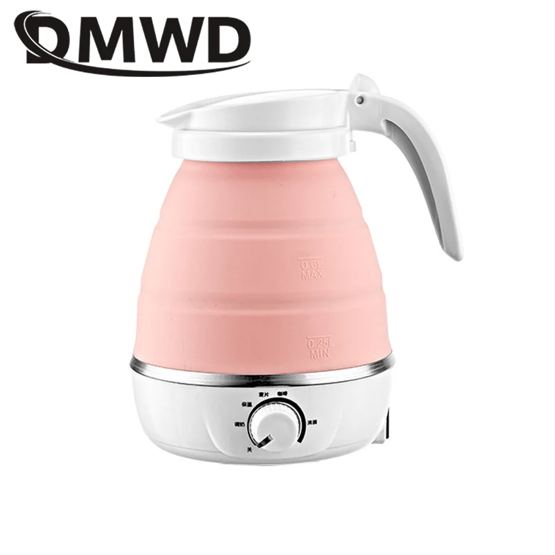 Temperature Adjust Electric Kettle Silicone Compression Foldable Portable Travel Mini Hot Water Heating Boiler Tea Boiling Pot