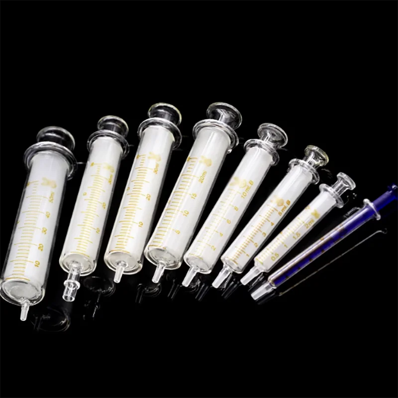 

1-100ML Glass syringe Glass enema sampler dispensing with ink chemical medicineEnema syringe Feeding booster