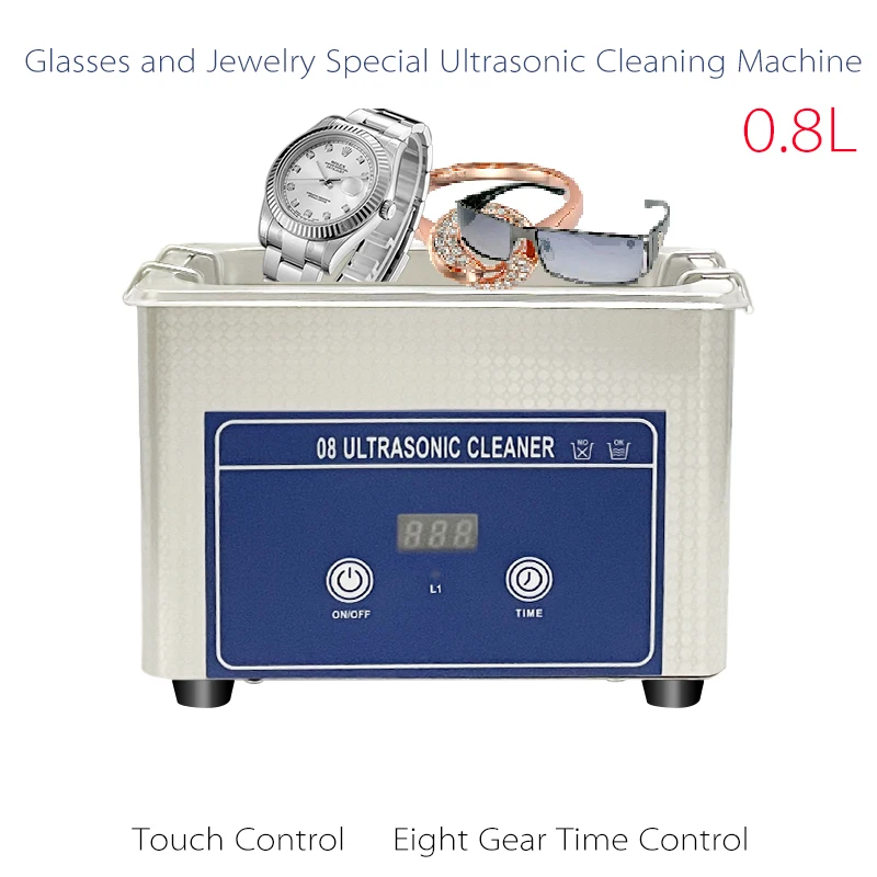 Jiehui – lave-vaisselle ultrasonique 800ml 35W, minuterie numérique, nettoyeur ultrasonique, articles de bain, bijoux, pièce de monnaie, e-cig, outil de manucure