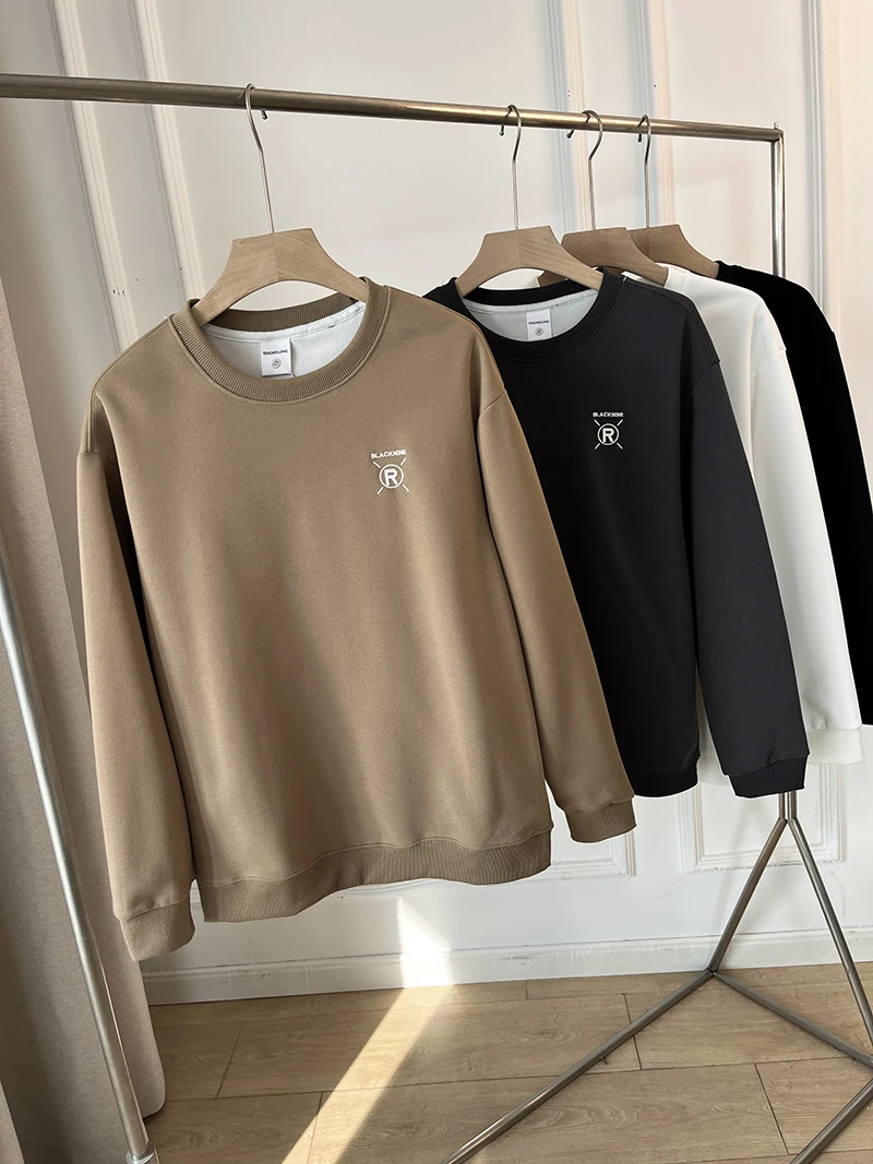 

Модный мужской цветной свитшот с круглым вырезом, вышитыми буквами, в стиле рабочей одежды, универсальный, весенняя новинка, уличный стиль