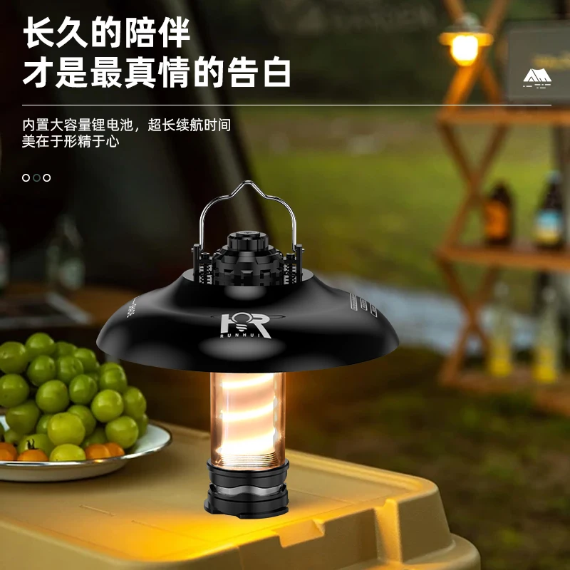 Camping Lamp Portable Tent Lantern Lamp USB Charging Lamps Outdoor Camping Emergency Lamp Flashlight Hiking for CARGO