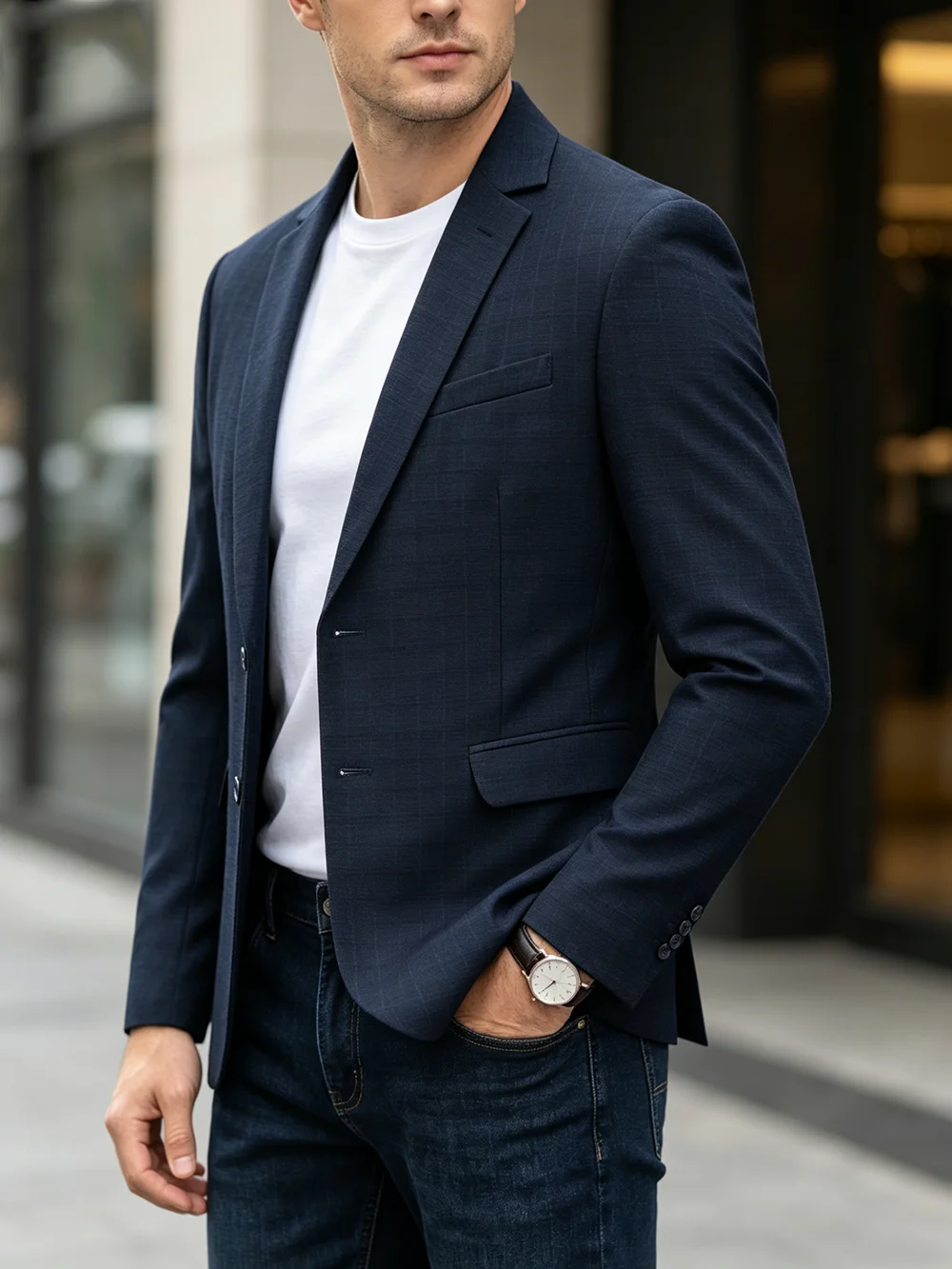

Spring Summer Men's Thin Blazers Jackets High Quality Male Breathable Suits Outwear Man Business Casual Slim Fit Suits Coats