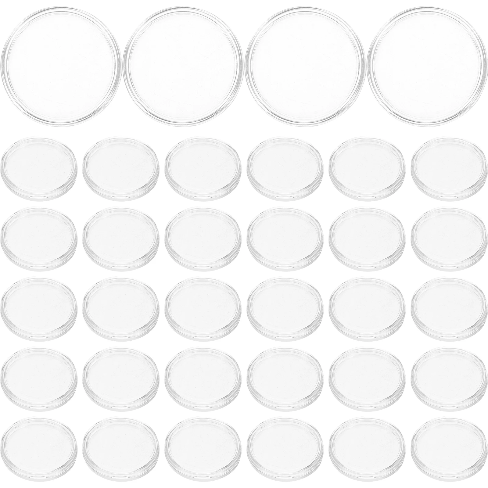 100Pcs 28Mm Coin Storage Box Transparent Protective Case for Coins Small Round Collection Holder Business Gift Exhibition