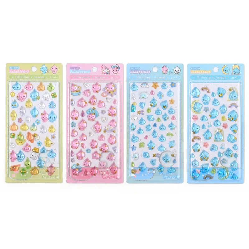 48pcs Kawaii Small Water Drop 3d Relief Stereo Sticker Cute Diy Mobile Phone Decor Sticker Student Hand Account Stationery Gifts