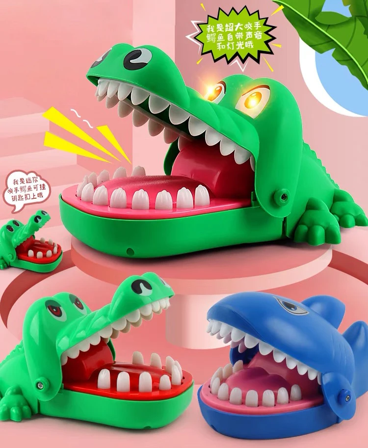 Finger-Biting Toy Crocodile Trick Parent-child Game Biting Teeth Dentist Baby Funny Toys for Kids Adults Decompression Toy