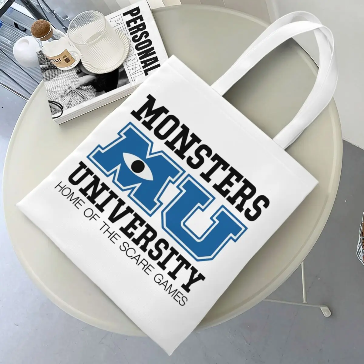 Monsters Inc Shopper Bag University Shoulder Bag Woman Travel Polyester Tote Bag Fun Designer Handbags