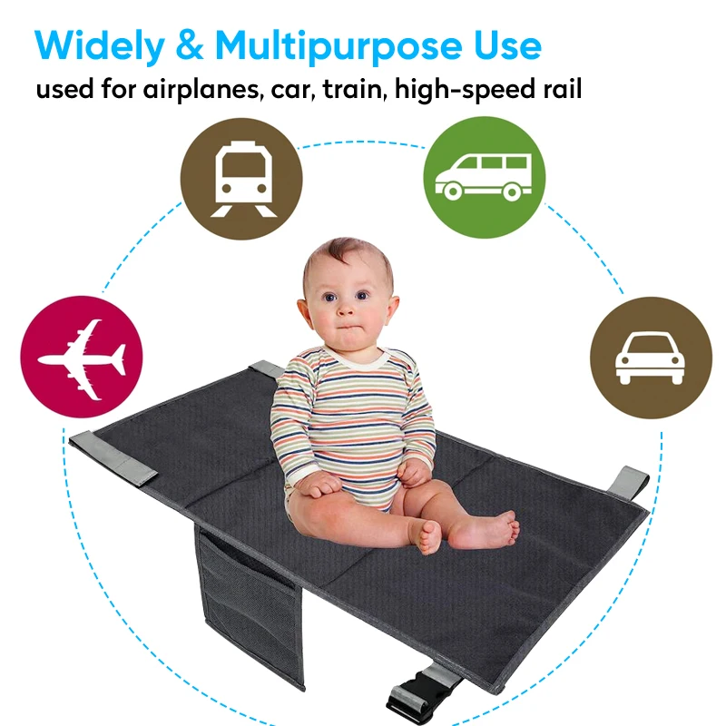 Kids Travel Airplane Bed Baby Pedals Bed Portable Travel Foot Rest Hammock Kids Bed Airplane Seat Extender Leg Rest For Kids