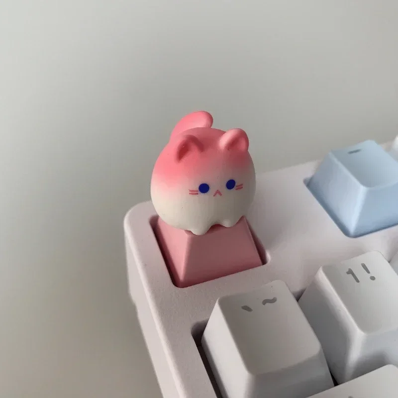 Animal Keycap Cartoon Pink Keyboard Cap Custom ABS MX Switch OEM Profile Key Caps for Rainy75 Accessories Mechanical Keyboard