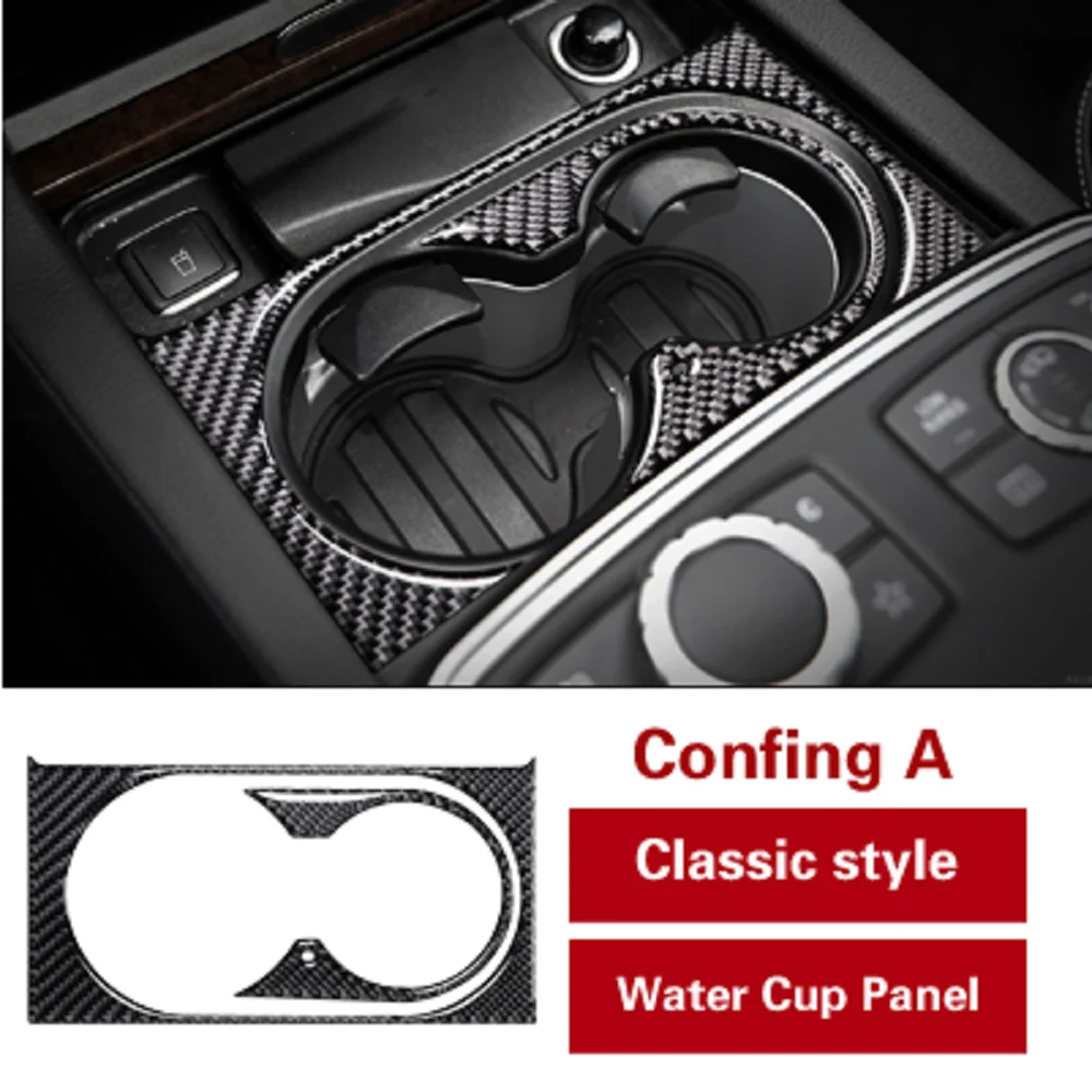 

Carbon Fiber Car Water Cup Frame Cover Trim Interior Accessories For Mercedes Benz GLS GLE GL ML