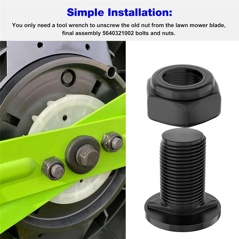 B23B Lawn Mower Blade Bolt Replacement 2Sets 5640321002 For EGO 21Inch Models LM2130, LM2133, LM2130SP, LM2135SP, LM2150SP& LM21