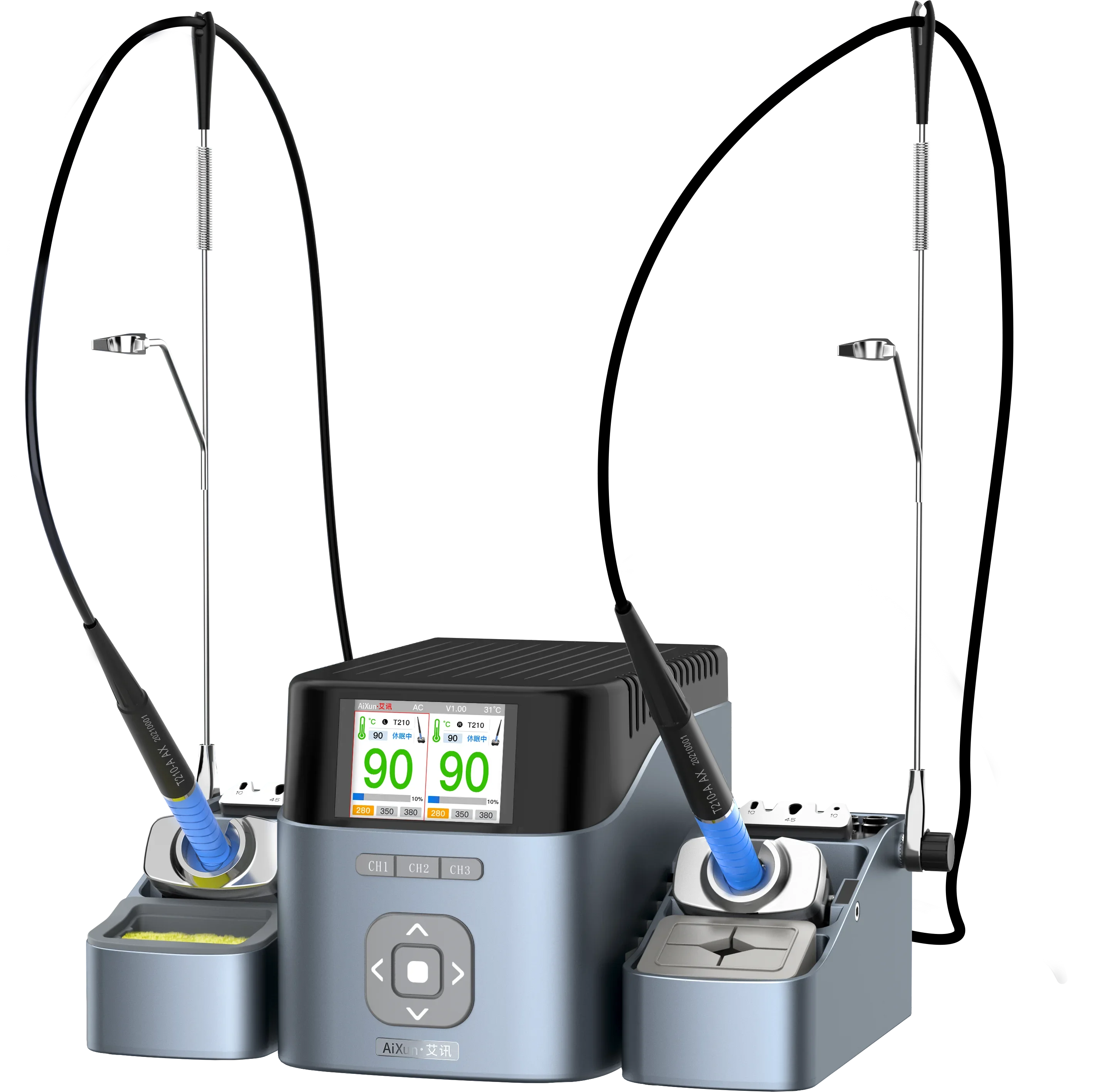 أداة تثبيت الهاتف الذكي لمحطة لحام Goot من المصنع مباشرة باللون الأسود من TLF #2