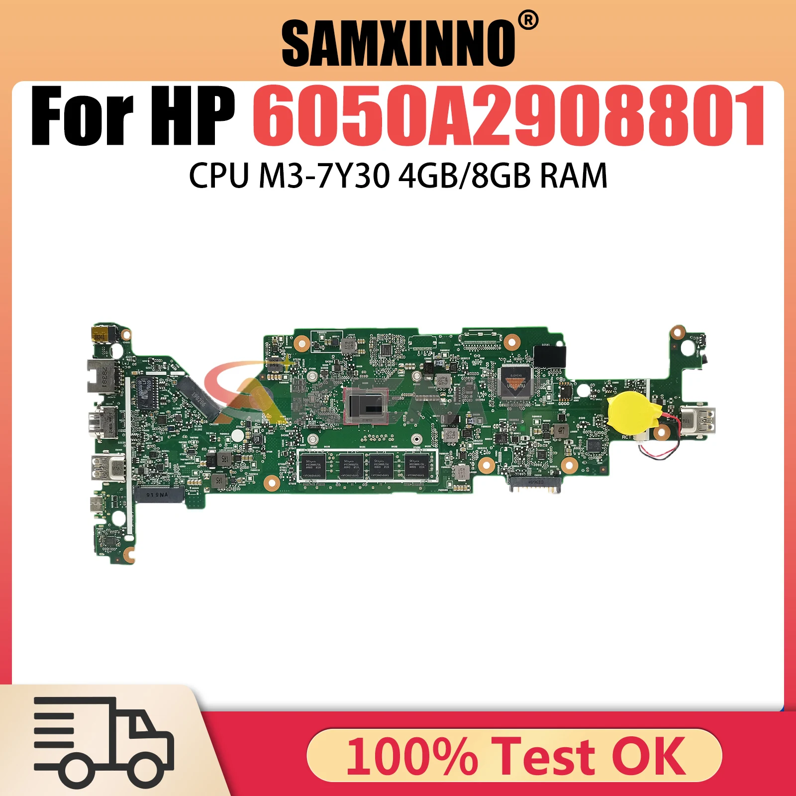 Carte mère pour HP 6050A2908801 ordinateur portable carte mère ProPlex360 11 NipEE avec processeur M3-7Y30 4 Go/8 Go de RAM 100% Test OK