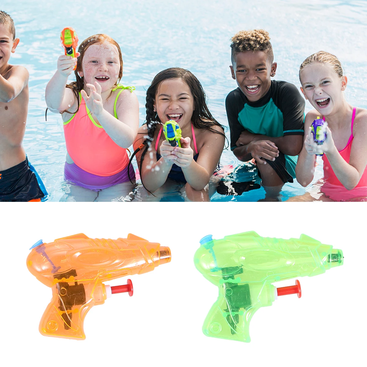 12 Uds pistolas de agua transparentes niños verano Fiesta EN LA Piscina juego baño remojo niño al aire libre Spray playa favores Color al azar