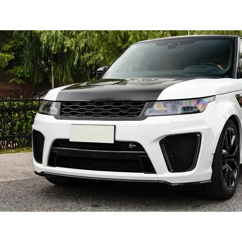 مجموعة أدوات تجميل السيارات لسيارة رينج روفر 2013-2017 ترقية 2020 + SVR L494 ملحقات مصد المصباح الأمامي #4