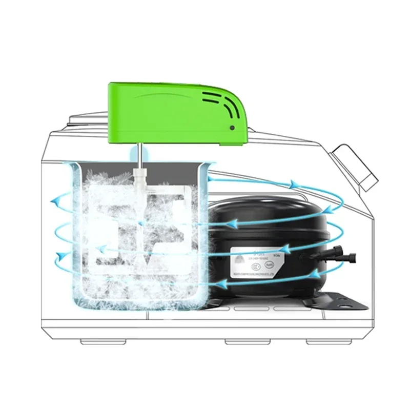 가정용 자동 콘 바삭한 테이블 아이스크림 기계, 자체 제작, 차가운 아이스크림 기계, 1L