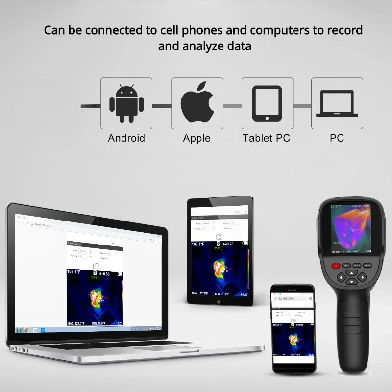 Termocamera GW256 per perdite di tubi dell'acqua e Test PCB elettrico di potenza 256*192 termocamere portatili