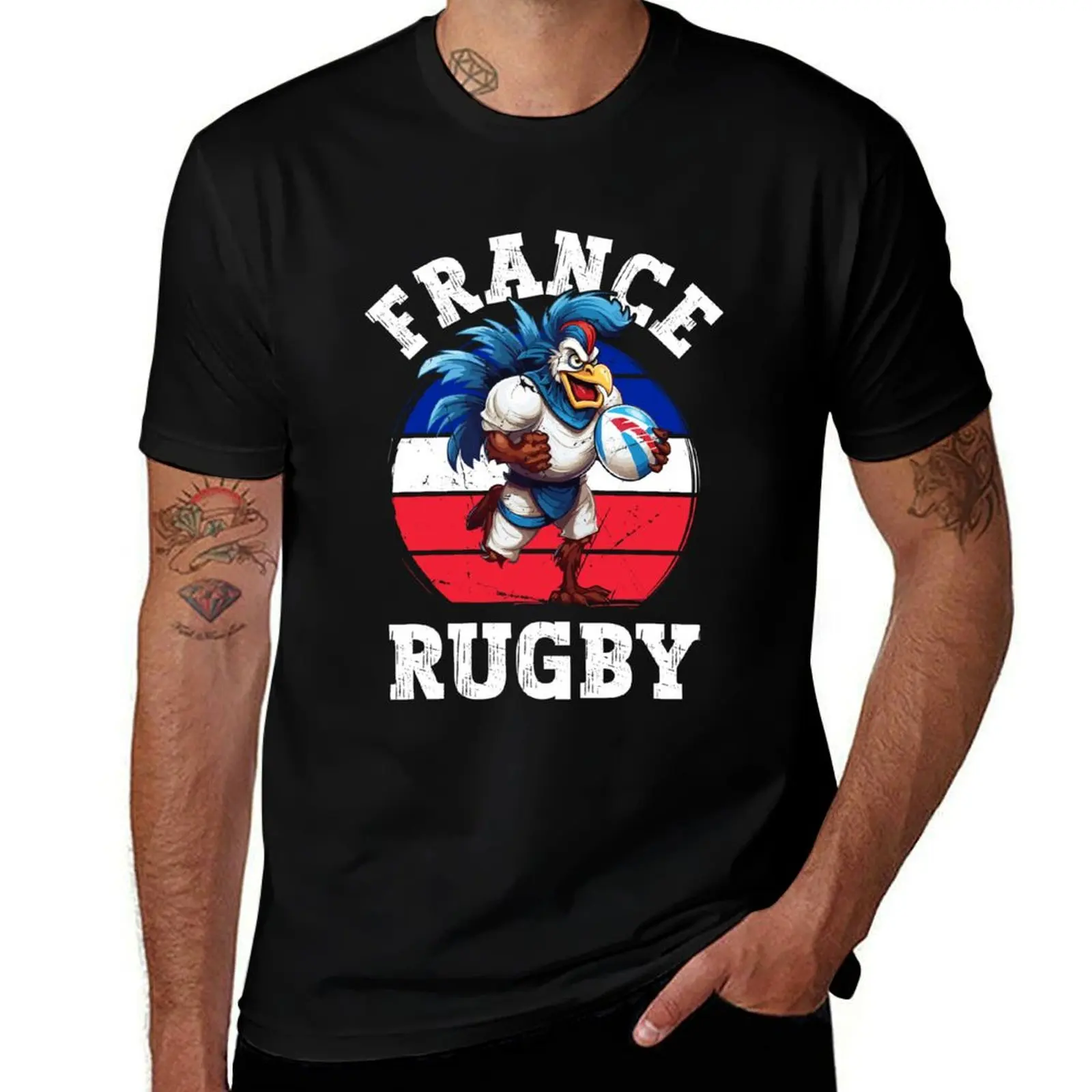 

Rugby France 2023 Rooster Rugby Ball Player Fan T-Shirt man t shirts cotton t shirt man casual