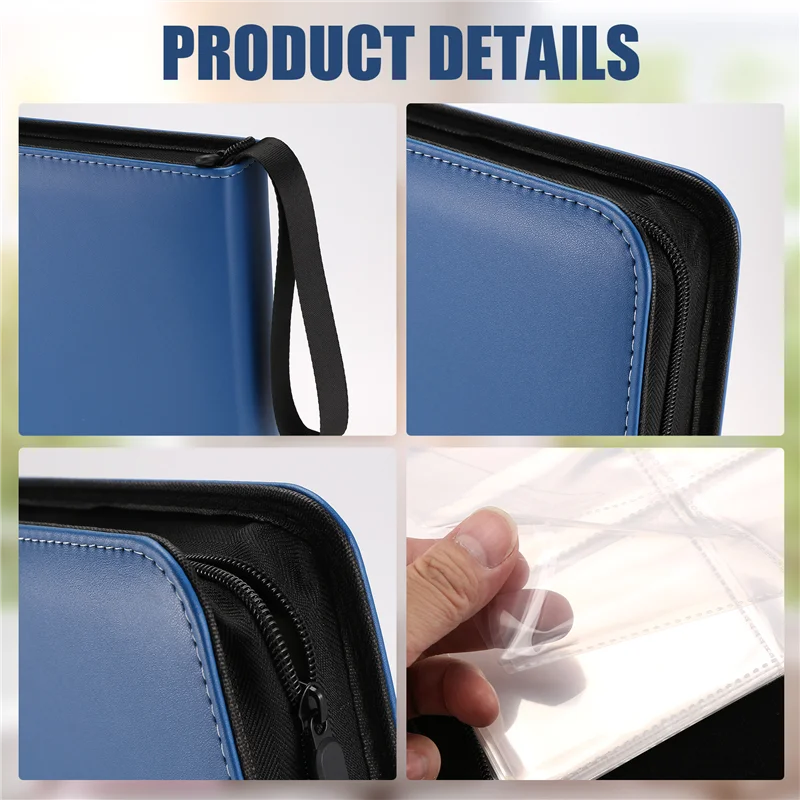 

EDT-Trading Card Binder 9 Pocket, Card Binder With Zipper, Card Case For Game/Football/Baseball Card