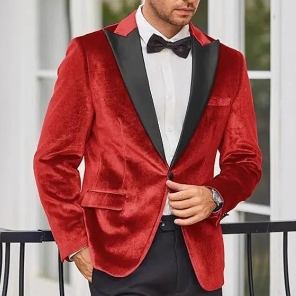 

2026 Groom's Suit Balzer Wedding Dress Single Button Business Casual Men Suit Coat