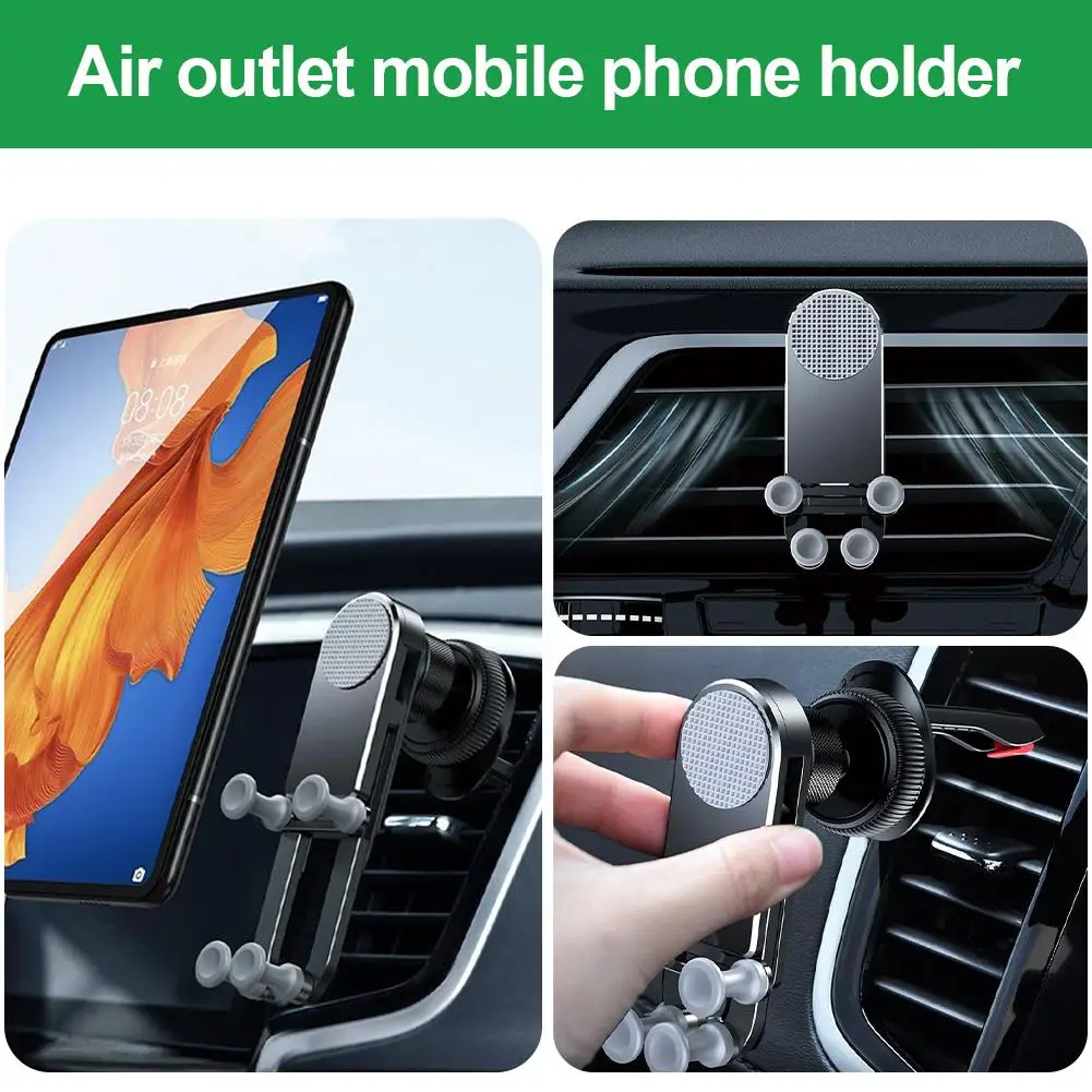 ﻿   1 suporte de telefone e tablet de ventilação de ar universal suporte automático z interior gravidade suporte do carro acessórios montar telefone dobrável carro q8r4