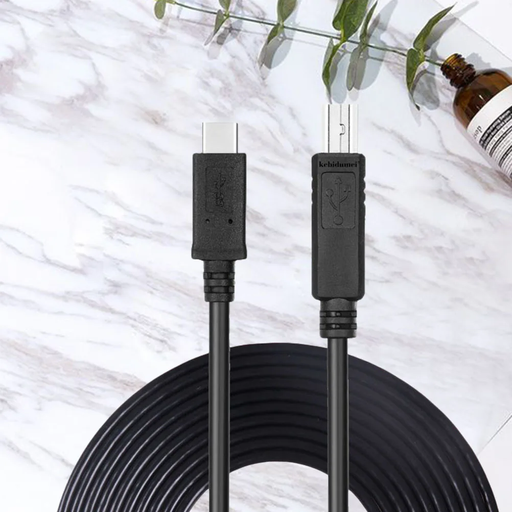 

Высокоскоростной кабель для принтера USB 3.0 длиной 5 м, совместимый с клавиатурой, передача данных, черный USB-кабель