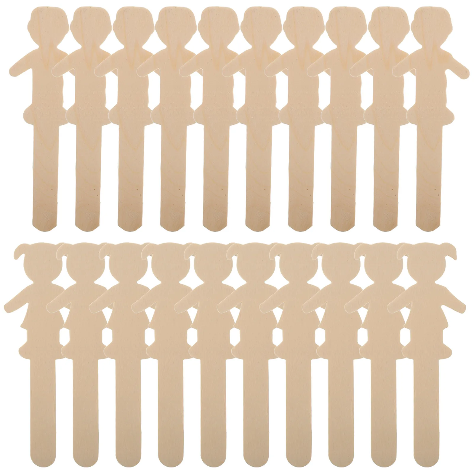 

40 шт. деревянных заготовок в форме людей (мальчиков и девочек), 5,7x2 дюйма, для детского творчества, рисования, поделок и школьных проектов