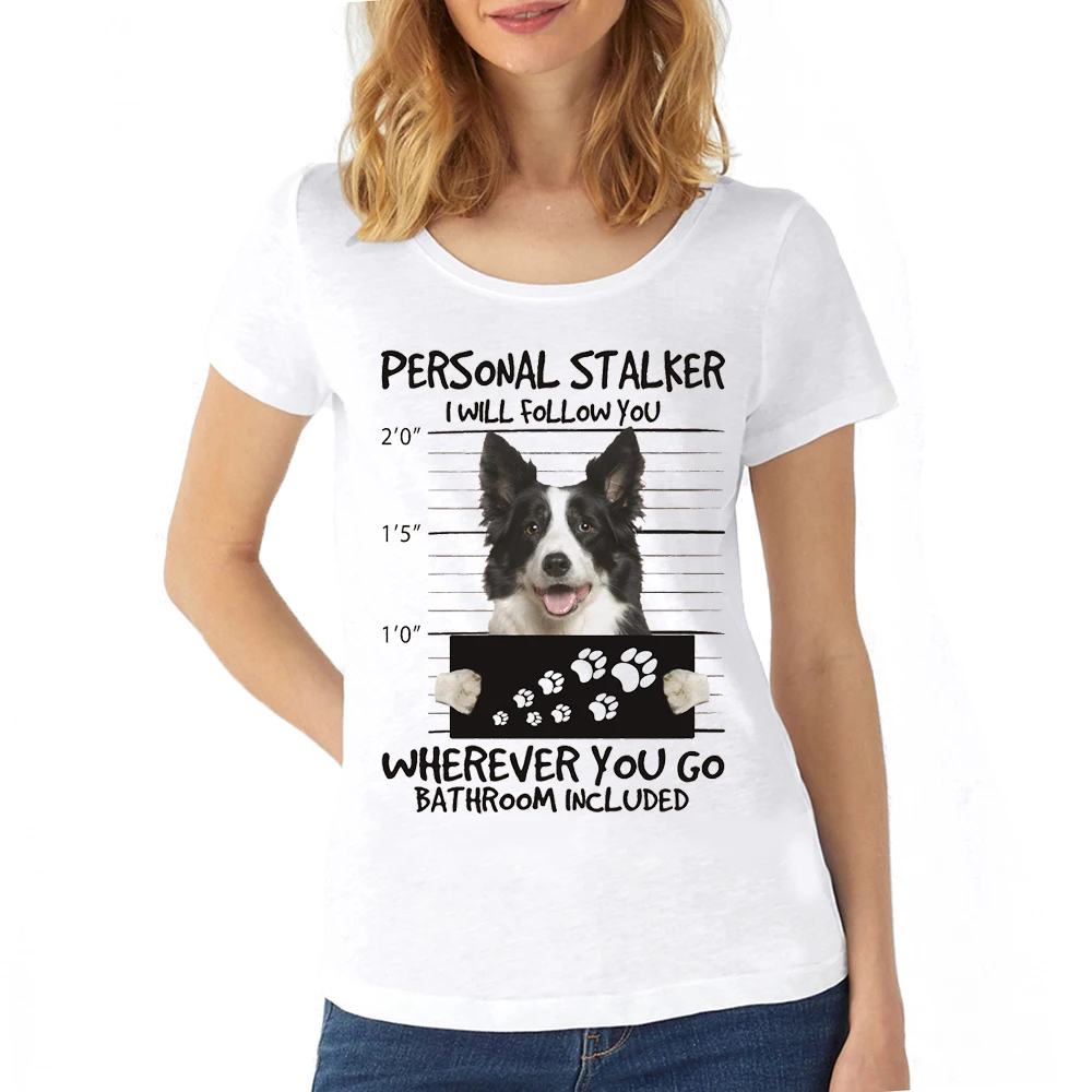 Border Collie/Australian Shepherd Lover Gift Essential T-Shirt Print Woman Female White T-shirt Fashion Kawaii Harajuku T Shirts