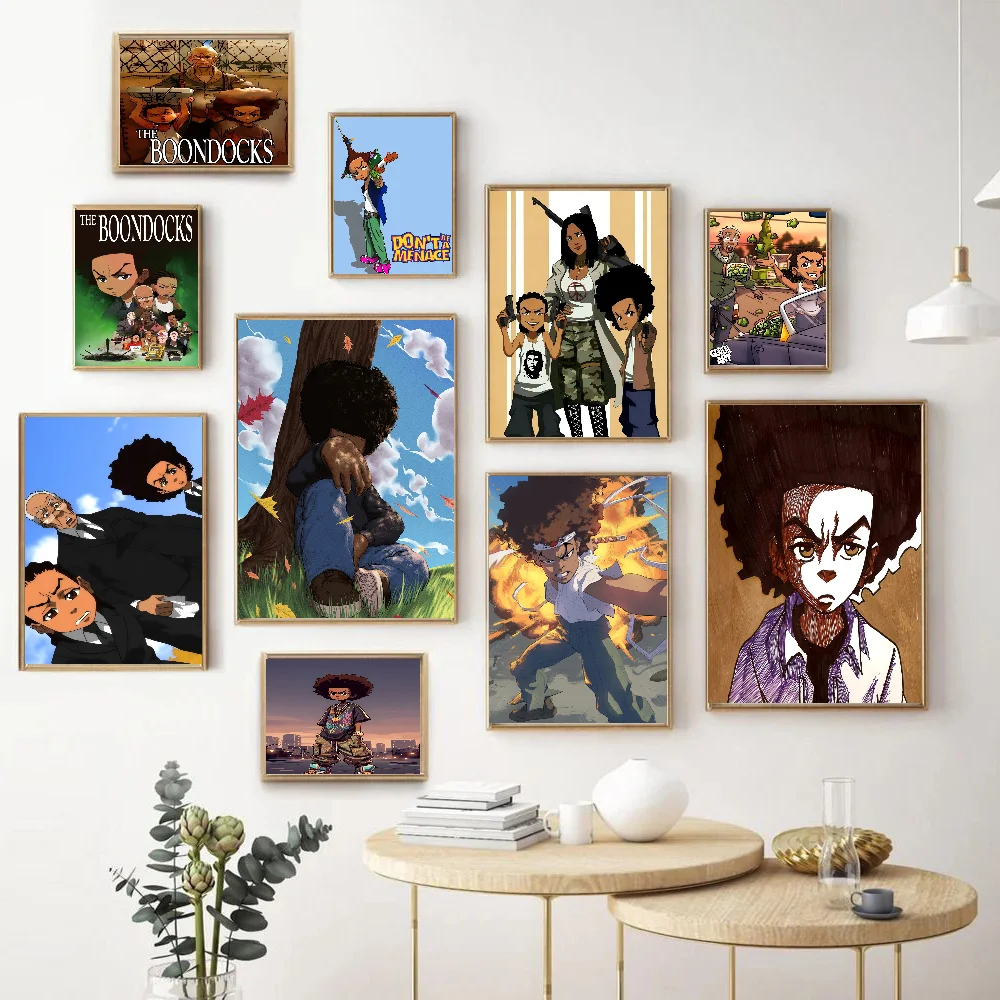 

Boondocks Retro Movie DIY Sticky Poster Fancy Wall Sticker For Living Room Bar Decoration Wall Decor