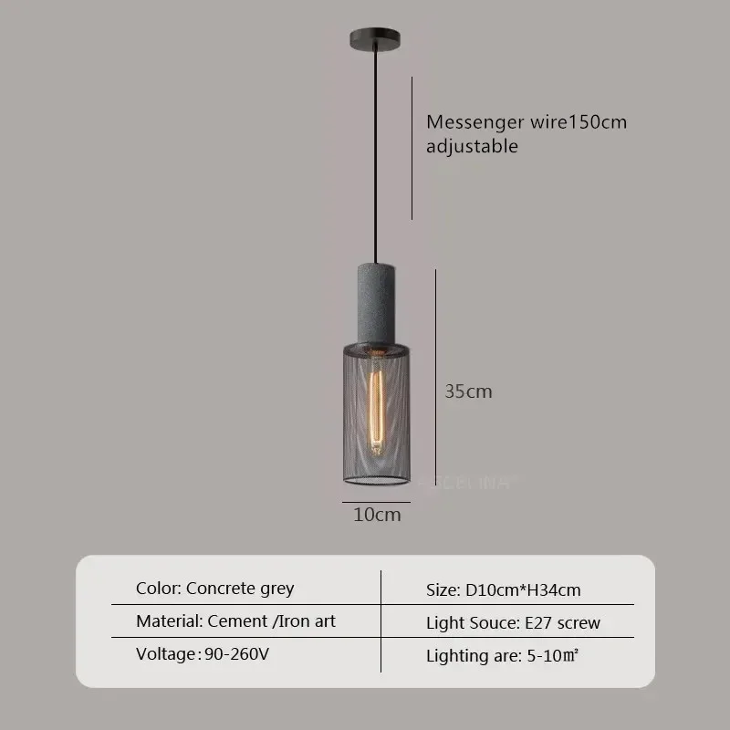 Imagem -06 - Retro Industrial Led Pendant Light Multihead Cimento Pendurado Fixture Iluminação do Quarto da Sala de Jantar Bar Decor Lamp