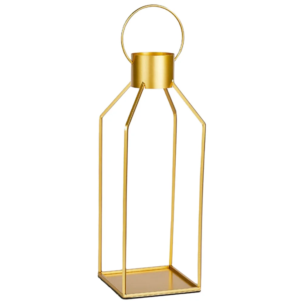 

Golden Iron Holder European Style Dinning Table Centerpiece Vintage Decor Rustic Stand Wedding Tealight Metal